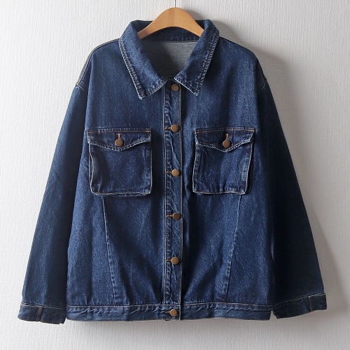 아이우먼 투버튼데님오버자켓 DOD092M103 빅사이즈