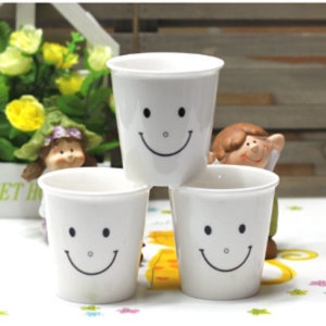 스마일 도자기 종이컵