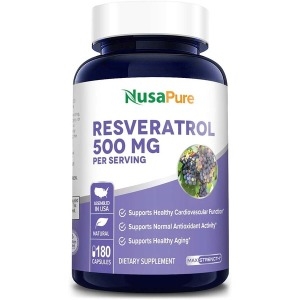 NusaPure Resveratrol 레스베라트롤 1000mg 180캡슐