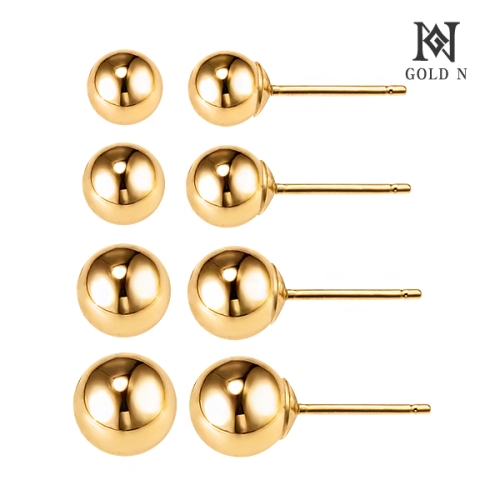 골드앤  14K 심플 골드볼귀걸이 3mm