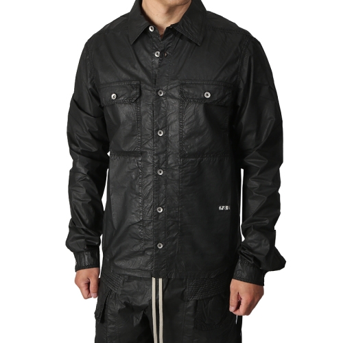 릭오웬스 다크쉐도우 왁스코팅 셔츠 du21s2755 pw