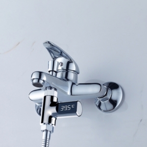 청년리빙  LED 자가발전 샤워기 온도계