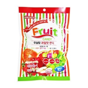 멜랜드  무설탕 과일캔디 181gX3봉 슈가프리 과일사탕