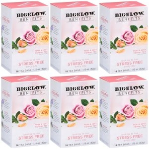 Bigelow 비글로우 베네핏 로즈 앤 민트 허벌 티 18티백 6팩