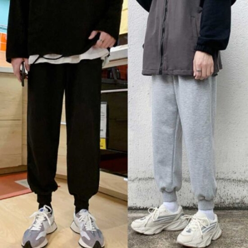 무지 남자 면바지 그레이 나들이 패션 짐웨어 체육복 W888CFB