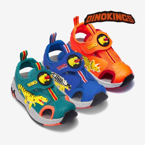 스텝케어 다이노킹즈 유아 샌들 디노 오리지날-그린