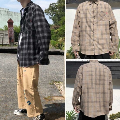 데일리룩 쿠디 남자 체크 남방 대학생 새학기 선물 패션 W888CF3 W888CF3