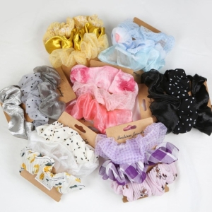 UPH556450 123마켓  H 라라 곱창머리끈 3P 세트 머리고무줄 헤어슈슈 머리방울 오간자 헤어끈 당고 똥머리 곱창밴드