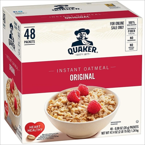 퀘이커 오트밀 시리얼 오리지널 48봉 1박스 Quaker