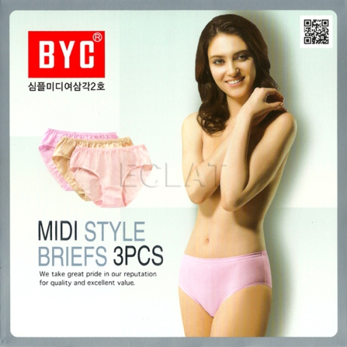 BYC 심플 미디 여성 삼각팬티 9종 세트_BYL7595
