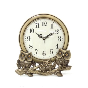 kmy022 저소음 신주부엉이 가족 시계  대  벽 탁상 겸용  -키다리
