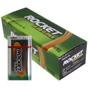 세방전지 로케트 망간 건전지 9V 6F22 FC-1 사각건전지 10알