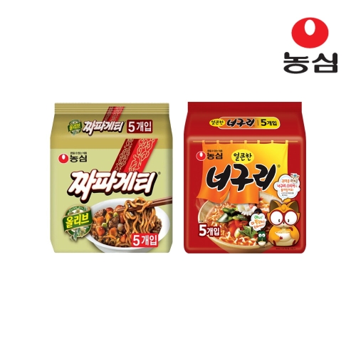 농심  짜파게티20개 + 얼큰한너구리20개