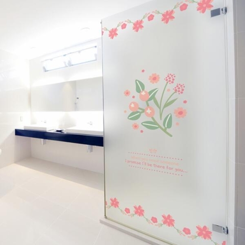 낭만창고  ncdr056플라워라벨A샤워부스유리문시트_P052475534