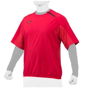 미즈노  프로 비트업 반팔바람막이 12XE1V8562RD 레드