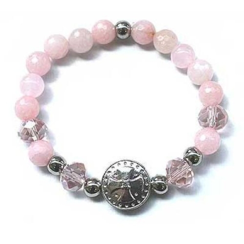 W356770 핑크 착색옥 여성 향기 원석 팔찌 2ml천연 에션셜 오일 포함