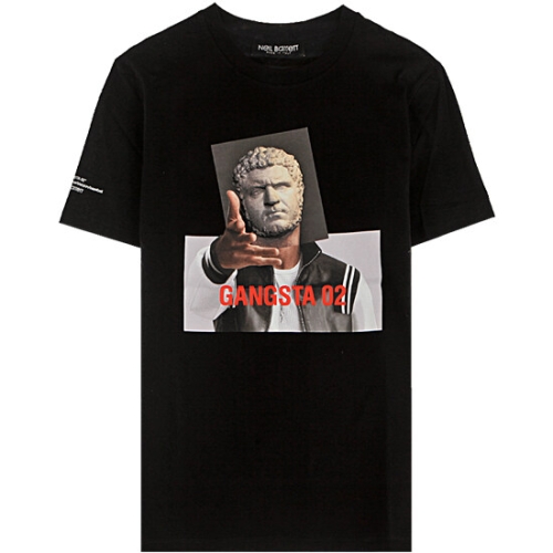 닐바렛 CAC인증  PBJT489A L530S 1414갱스터 블랙 오버 루즈핏 티셔츠