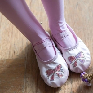 피카부 공단 리본 아동용 발레 슈즈 주니어 발레복 용품