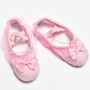 피카부 리본 레이스 아동용 발레 슈즈 주니어 발레복 용품