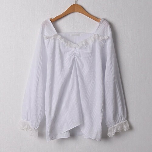 아이우먼 퓨어브이넥블라우스 YPD264M104 빅사이즈