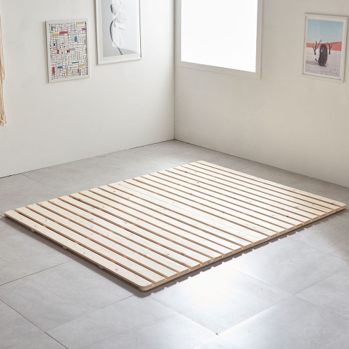 그린우드 4단 접이식 저상형 원목 매트리스 깔판