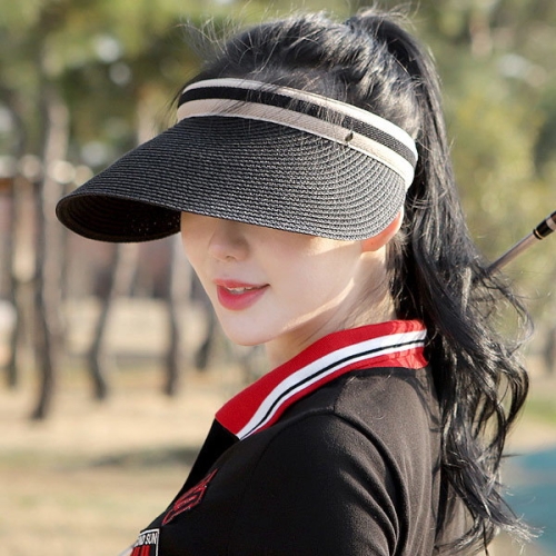 체스골프  여성 지크린 배색 헬렌 밀짚 썬캡 모자 (P074881627)