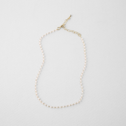 쥬디앤폴  레슈 핑크 오팔 비즈 체인 목걸이