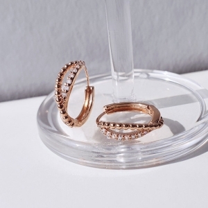 메종드비쥬  A00079 여자를위한 Jazaz 펑크 포장 크리스탈 지르콘 미니 번개 스터드 귀걸이 925 스털링 실버 Boho 쥬얼리 ..