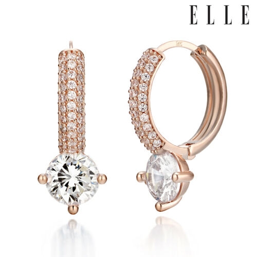 끄란느  14K 로즈 포인트 원터치 귀걸이  gold pin  ELGPEE349