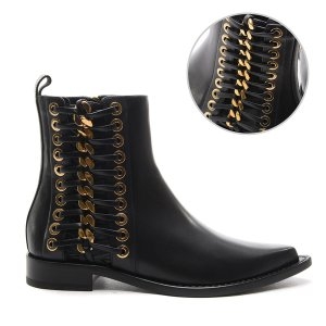 알렉산더맥퀸 브레이디드 체인 앵클부츠_493542 WHR53 1088