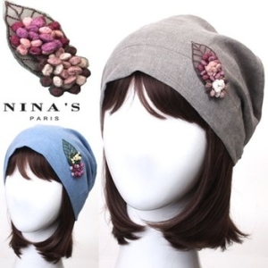 니나스파리 니나파리스 잡화  쪽빛닮은꽃수술 린넨비니모자 8SH130