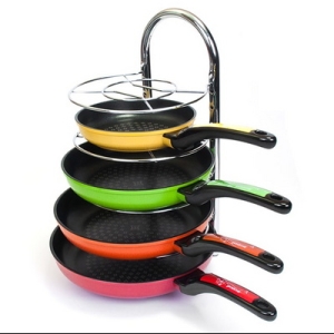 서울 후라이팬 정리대 5단 보관대 냄비 프라이팬 거치대 스틸와이어 걸이 꽂이