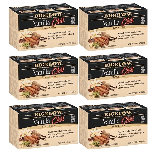 Bigelow Tea 비글로우 바닐라 차이 블랙티 20개입 6팩