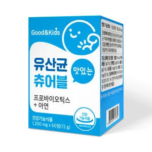 내츄럴플러스 굿앤키즈 맛있게 씹어먹는 유산균 60정