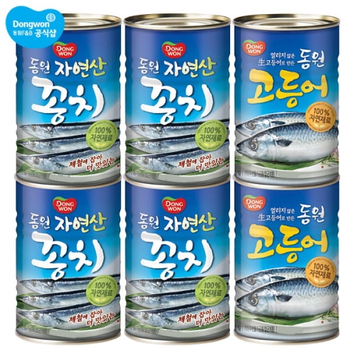 동원F&B  꽁치 300g 4개 + 고등어 통조림 300g 2개