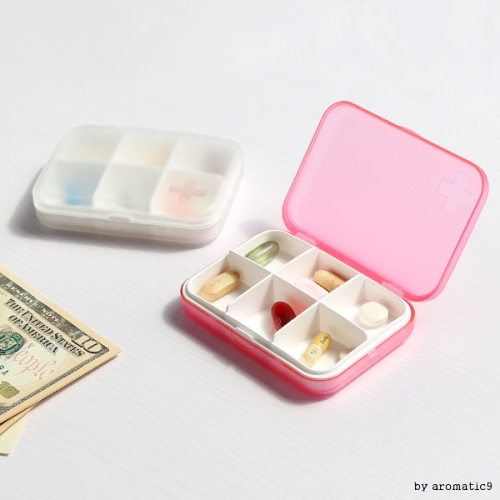 여행용 휴대용 상비약 보관 6칸 알약케이스 medicine
