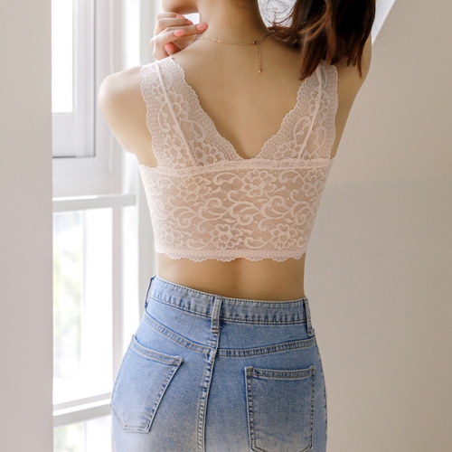 스타일온미 올 레이스 시스루 캡 내장 나시 브라 탑