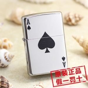 지포 라이터 특이한 ZIPPO 고급 선물용 복고풍 빈티지 오리지널 미판 2401128323 포커 행운의 스페이드 A 다크 ..