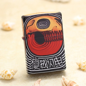 지포 라이터 특이한 ZIPPO 고급 선물용 복고풍 빈티지 미국 오리지널 지보 방풍 블랙라이트 페인팅 슬림 번개 Z-30098