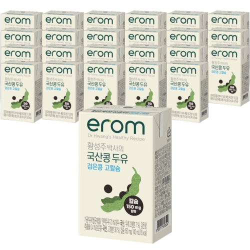 이롬 황성주 국산콩 두유 검은콩 고칼슘 140ml