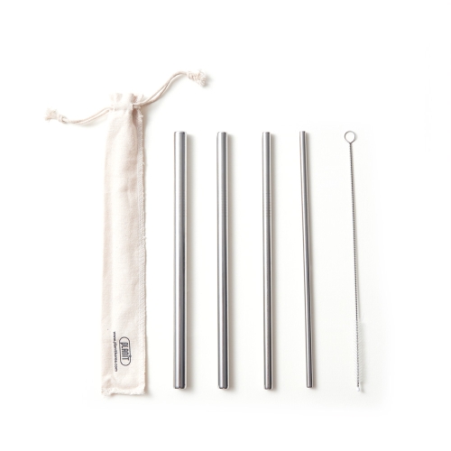 플랜잇 최고급 스텐 스트로우 4종 세트 친환경 스테인레스 빨대