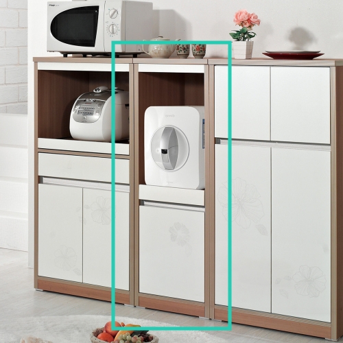 우아미가구 파엘라 다용도 수납장 오크실버