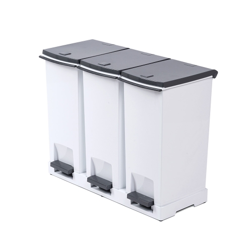 창신리빙  프랑코 페달형 분리수거함 3칸 60L