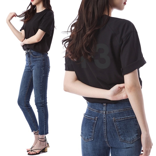 요지야마모토 Y 3 백로고 블랙 반팔티 FN3348 BLACK