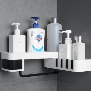 에코벨  2단욕실코너 선반 그레이