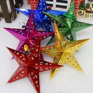 페이퍼 별 모빌 장식 실내 파티 데코