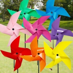 레인보우  바람개비 만들기 재료 정원 입구장식 키70cm