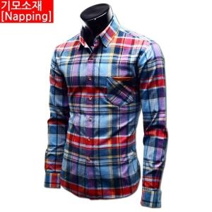 쿨제이 남자 빅사이즈 기모 체크 남방 셔츠 19 MS 몰디브  2708705