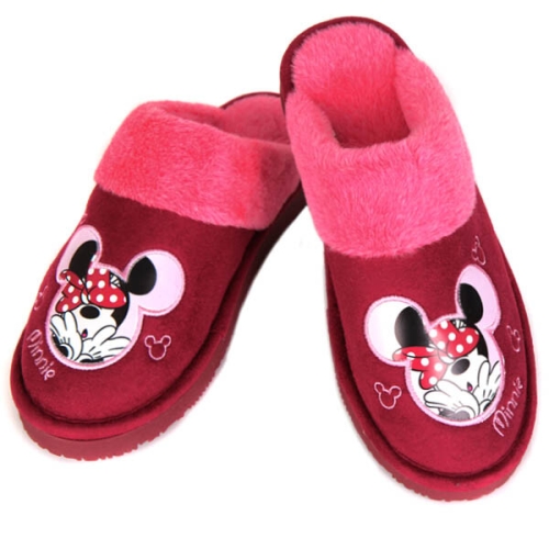 K1287  미니마우스 방한슬리퍼  콤마  털실내화