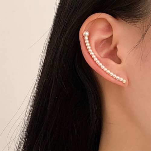 텐바이텐  여자 귓볼 테두리 롱귀걸이 진주귀찌 얇은 이어커프